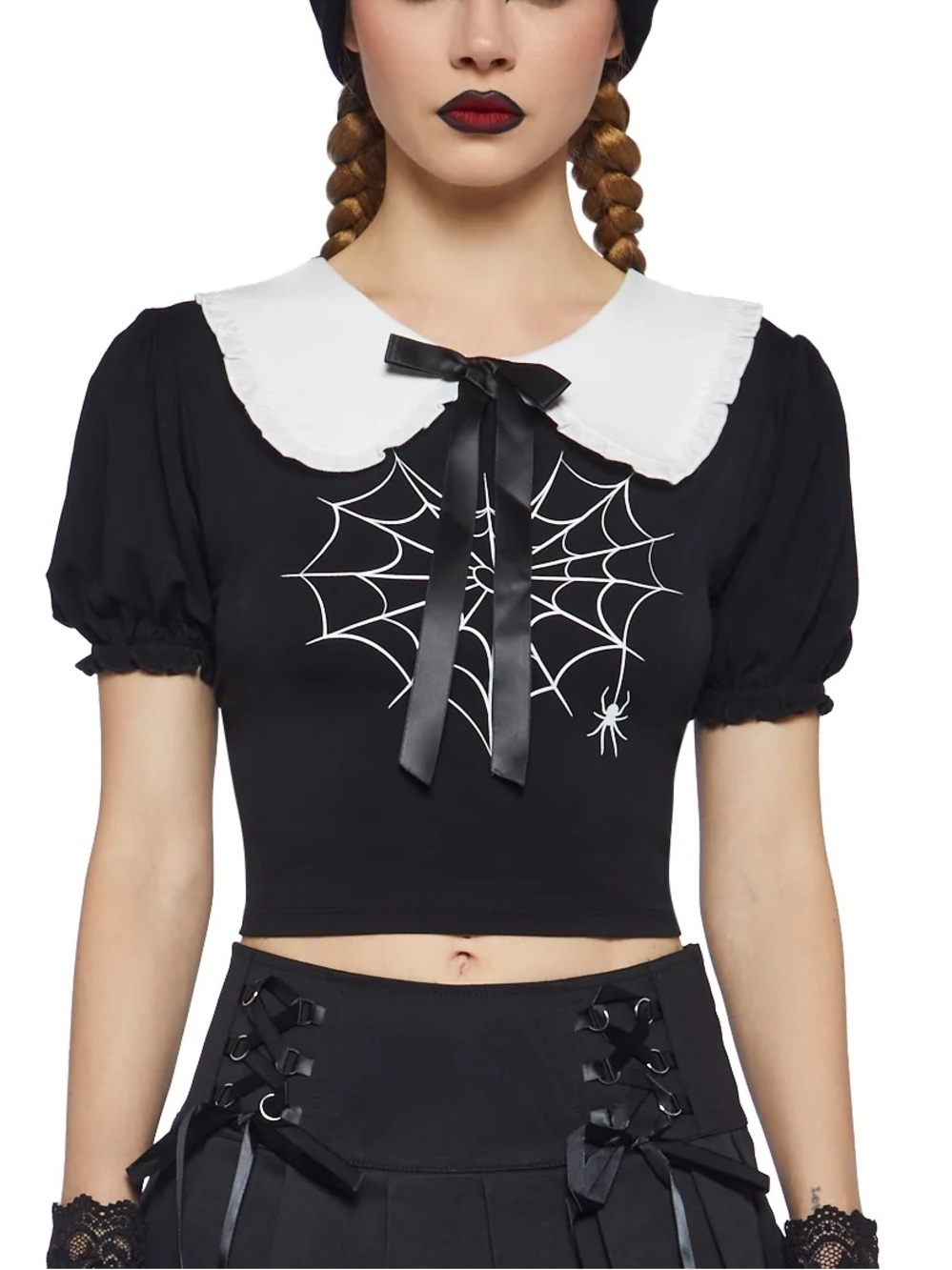 Grave Girls Tangled Tales Crop Top, Peter Pan Sleep Set (Top & Shorts), L (BNWT)